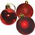 Artigo para Decoração de Natal Bola 5CM Vermelha Brilho, Fosca e Glitter Pacote com 12 - Imagem 1