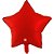 Balão Metalizado Estrela Vermelha Fosco 45CM - Imagem 2