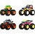 Hot Wheels Monster TRUCKS Scale TRUCKS 1:64 4-PACK - Imagem 1