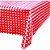 Toalha Plástica 78X78CM Xadrez Vermelho Pacote com 10 - Imagem 2