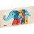 QUEBRA-CABEÇA Madeira Dipedu Elefante 10 Pecas - Imagem 1