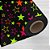 TNT Estampado 1,40M 40G Estrela Neon Preto RL-10MTS - Imagem 2
