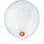 Balão 9 Liso Redondo Branco Polar PCT.C/50 - Imagem 1
