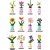 Brinquedo para Montar Bricko Mini Flores (S) Display com 12 - Imagem 3