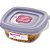 Pote Plástico Quadrado FLOR 280ML - Imagem 1