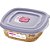 Pote Plástico Quadrado FLOR 920ML - Imagem 2