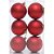 Artigo para Decoração Natal Bola 8CM Fosca Vermelha Pacote com 6 Unidades - Imagem 3