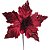 Artigo para Decoração Natal FLOR Poinsetia Vinho Glitter Pacote com 12 Unidades - Imagem 4