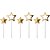Artigo para Decoração Estrela Topper Dourado Pacote com 10 - Imagem 2