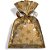 Saco Metalizado de Natal 23X35CM STARS Ouro Pacote com 50 - Imagem 2