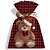 Saco Metalizado de Natal 25X35CM TEDDY Noel Perolizado Pacote com 50 - Imagem 3