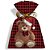 Saco Metalizado de Natal 30X45CM TEDDY Noel Perolizado Pacote com 50 - Imagem 1