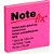 Bloco de Recado Autoadesivo Notefix 100F. 76X76MM Rosa FUC - Imagem 2