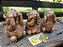 Trio de Esquilos Sábios 12cm | Castanho - Imagem 2