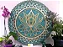 Mandala 3D 8C Flor de Lótus | Tons de turquesa e ouro (do 25cm ao 90cm) - Imagem 2