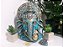 Ganesha Busto 27cm | Verde Turquesa e Dourado - Imagem 1