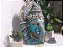 Ganesha Busto 27cm | Verde Turquesa e Dourado - Imagem 2