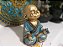 Buda Sorriso 20cm | Turquesa e Dourado - Imagem 2