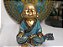 Buda Sorriso 20cm | Turquesa e Dourado - Imagem 1