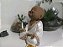 Buda Sorriso 20cm | Castanho, Neve e Bronze - Imagem 4