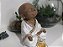 Buda Sorriso 20cm | Castanho, Neve e Bronze - Imagem 3