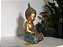 Buda Baby 27cm Dhyana Mudra | Turquesa e Dourado - Imagem 3