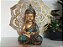 Buda Baby 27cm Dhyana Mudra | Turquesa e Dourado - Imagem 1