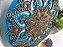 Mandala Duo Azul Turquesa 25cm - Imagem 2