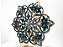 Mandala LTA24 40cm | azul turquesa e dourado - Imagem 4