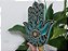 Mão de Hamsa 3D 20cm | Verde turquesa e dourado - Imagem 5