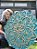 Mandala 3D 9C Dhalia | Turquesa e ouro (do 25cm ao 90cm) - Imagem 1