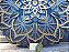 Mandala 3D 9C Dhalia | Azul Oxford e ouro (do 25cm ao 90cm) - Imagem 3