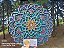 Mandala 3D 9C Dhalia | Turquesa, lilás e ouro (do 25cm ao 90cm) - Imagem 1