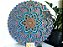 Mandala 3D 9C Dhalia | Turquesa, lilás e ouro (do 25cm ao 90cm) - Imagem 3