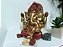 Ganesha 20cm | Vermelho e dourado - Imagem 3