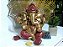 Ganesha 20cm | Vermelho e dourado - Imagem 5