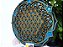 Mandala 3D 4C Flor da Vida | Azul turquesa, negro e dourado (do 30cm ao 70cm) - Imagem 4