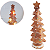 Árvore Natalina Biscoito 25cm com Led Marron - Imagem 1