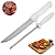 Kit Churrasco Profissional Faca e Chaira Inox Cabo Plástico - Imagem 1