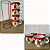 Jogo 4 Canecas Natalinas Gingerbread com Suporte Vermelho - Imagem 3