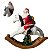 Papai Noel Decorativo Cavalo de Balanço Natal Charmoso - Imagem 4