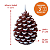 Vela de Parafina Decorativa Pinha com LED Natal 17cm - Imagem 2