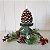 Vela de Parafina Decorativa Pinha com LED Natal 14cm - Imagem 1