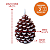Vela de Parafina Decorativa Pinha com LED Natal 14cm - Imagem 3