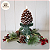 Vela de Parafina Decorativa Pinha com LED Natal 14cm - Imagem 4