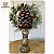 Castiçal em Vidro Marron Elegante – Porta Velas Natal 19cm - Imagem 2