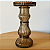 Castiçal em Vidro Marron Elegante – Porta Velas Natal 19cm - Imagem 1