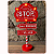 Placa Decorativa Santa Stop Here Natal Vermelha LED 41cm - Imagem 2