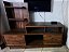 rack de  sala na  cor  areia  com 2 portas de correr  2 prateleiras  suporta ate tv de 39' em pé no móvel - Imagem 3