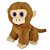 Macaco de Pelúcia Cacau 20cm Marrom Claro com Olhos Brilhantes Fizzy Toys Antialérgico - Imagem 1